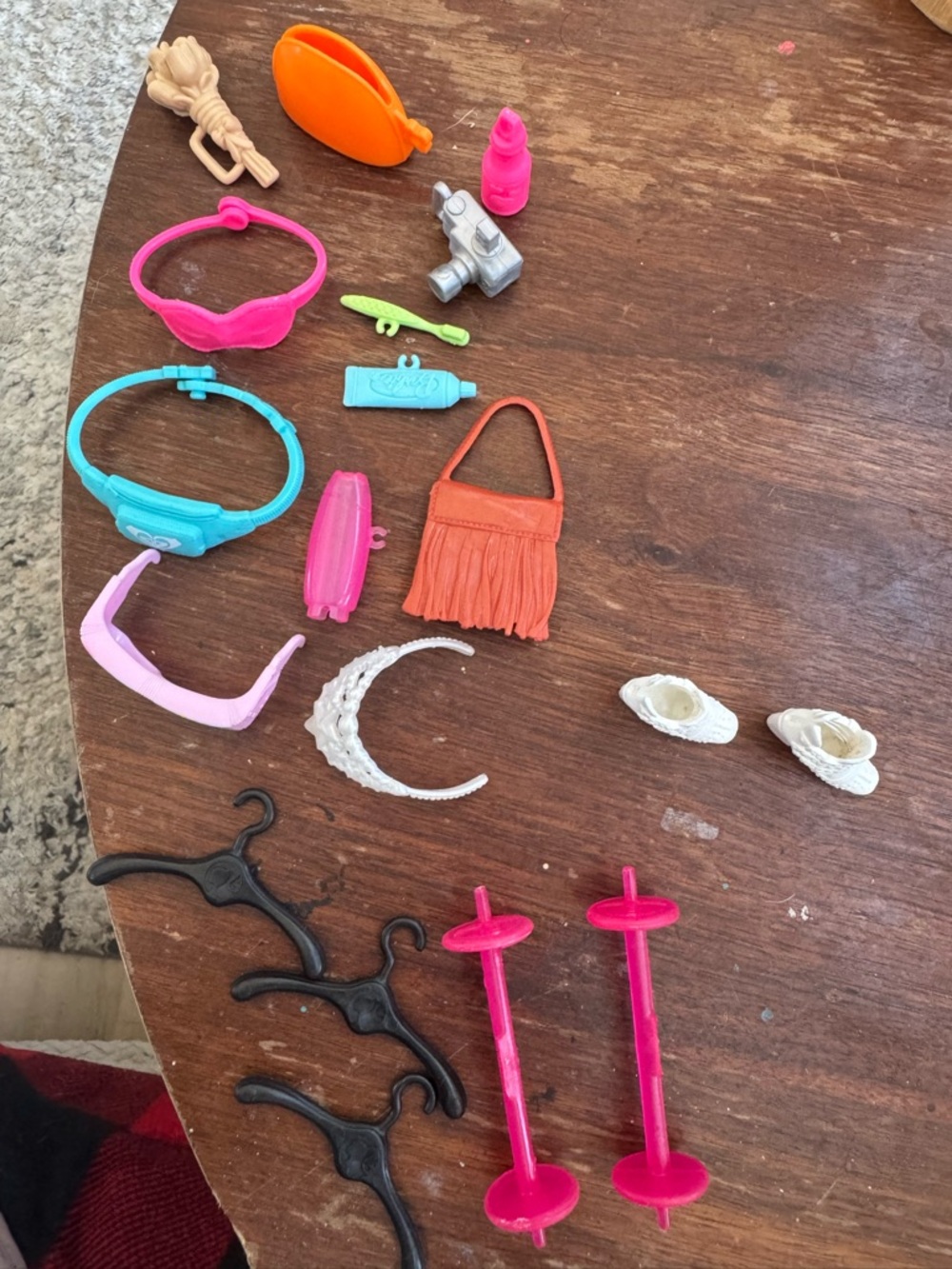 Barbie Fashion Accessory Lot - toothpaste toothbrush purse shoes camera tote
